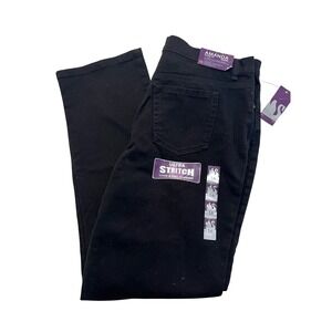 Gloria Vanderbilt Amanda Classic Tapered Ultra Stretch Black Jeans Mens 16 Avg